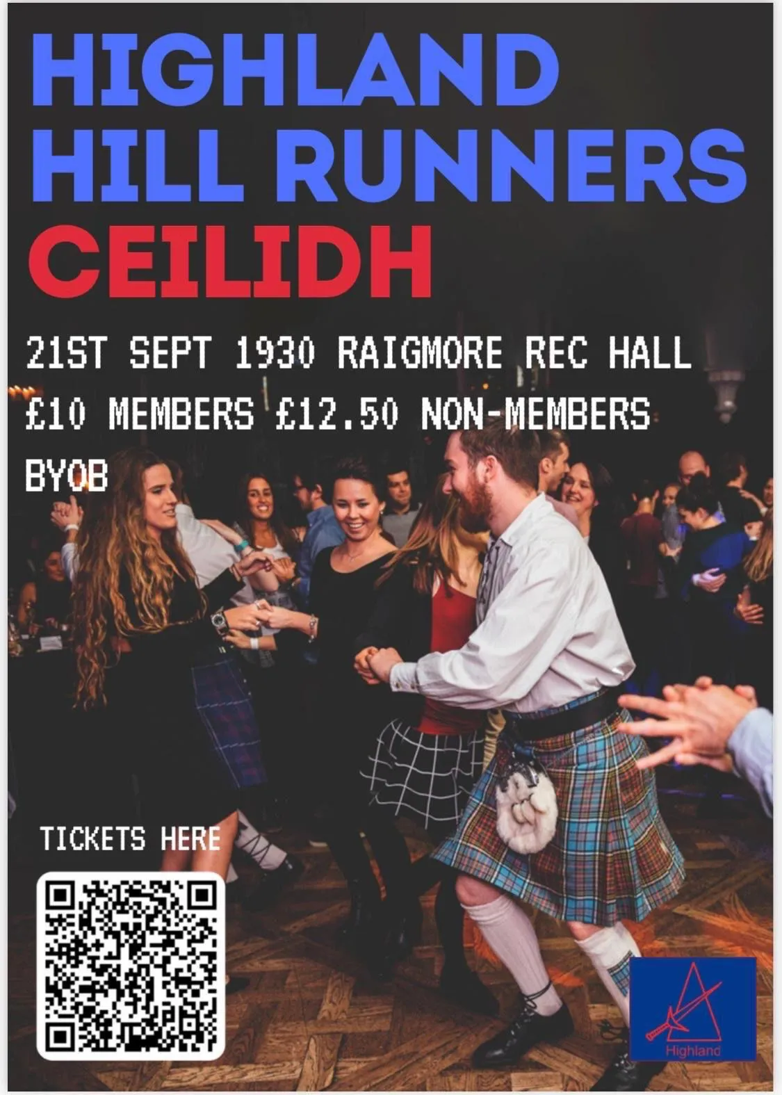 Highland Hill Runners ceilidh poster